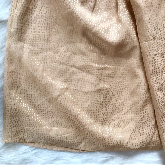 MADEWELL Broadway & Broome Peach Gold Silk Skirt - Picture 5 of 6